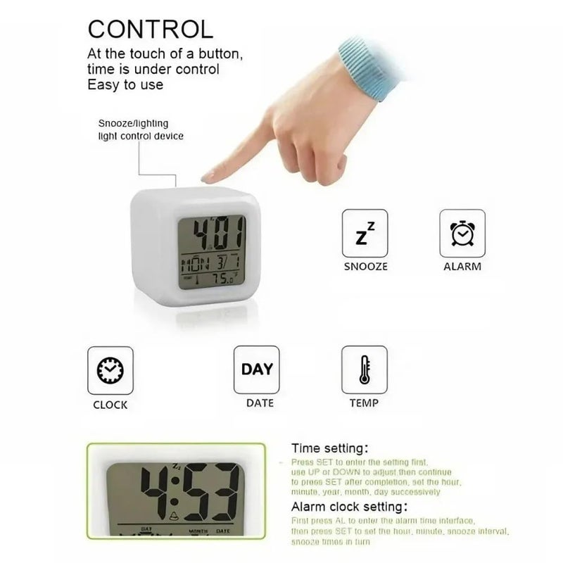 Unique Luminous Clock with Modern Design and Multiple Functions - You Will Not Irresistibly Add to Your Room! - Generic - Image 5