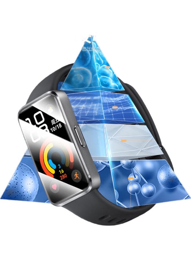 Smorss [2-Pack] Protective Film For Huawei Band 9, Compatible With Huawei Band 9/8/7, Full Adhesive Band Film, High-Definition Curved Composite Film, Full-Screen Coverage, Shockproof, Scratch-Resistant, Wear-Resistant Screen Protector - Image 1