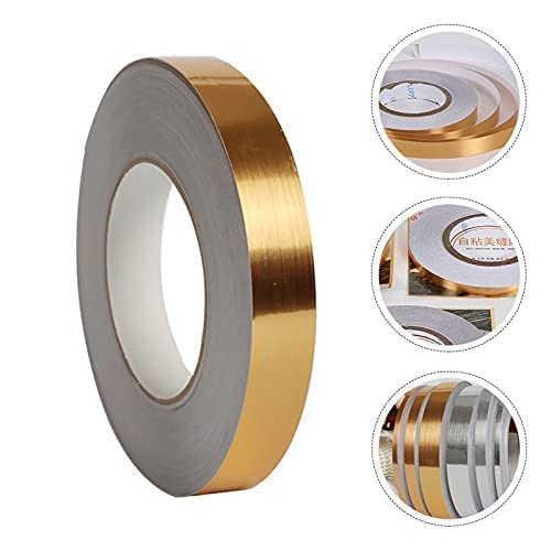 BHOOLU&GOOLU Tile Gap Décor Tape for Floor and Wall - Gold - (1 CM X 50 M) - 1 Roll/Pack - Image 3