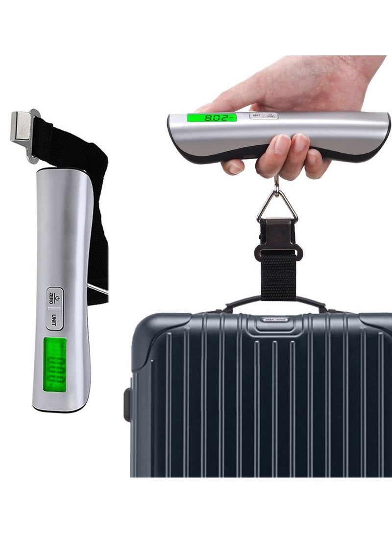 KASTWAVE Handheld Luggage Scales, Weight Scale Heavy Duty 50 kg/110 lbs Handheld Digital Portable Travel Backpack Scale with Hook for Baggage Suitcases in Airport, Target Setting/Overweight Alert - Image 1