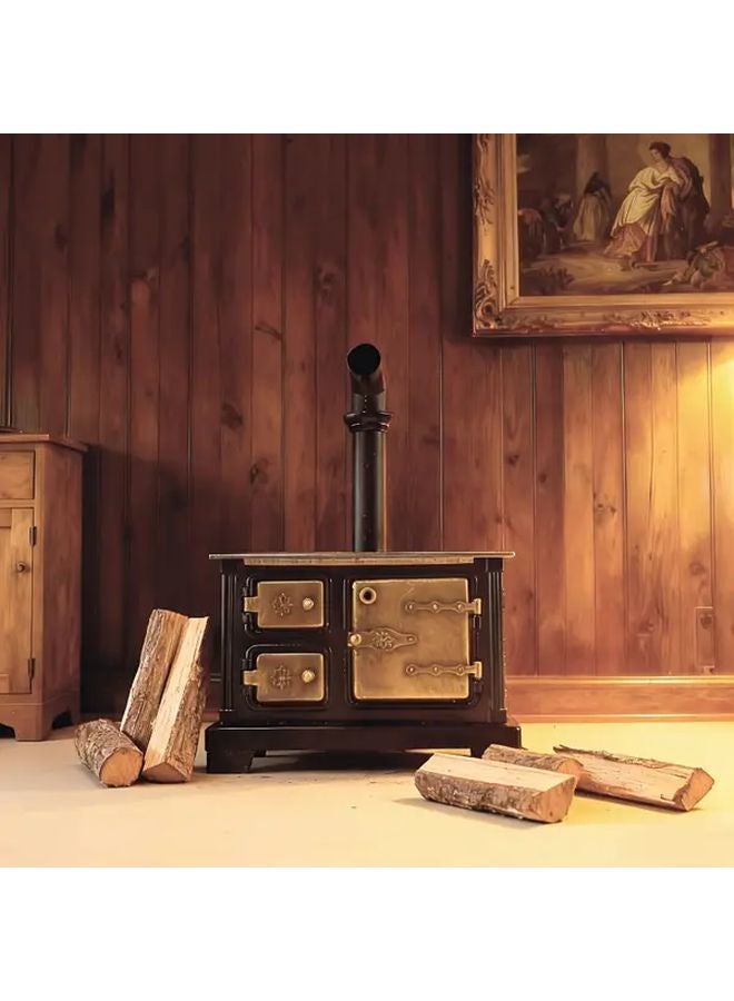 Vintage European Style Metal Fireplace Model Miniature Furniture Sculpture Festive Gift - Image 2