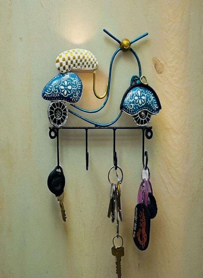 OVIK - Hand-Painted Metal Scooter Wall Art Multicolor Showpiece for Home, Entryway & Office (9x7 Inch) - Image 5