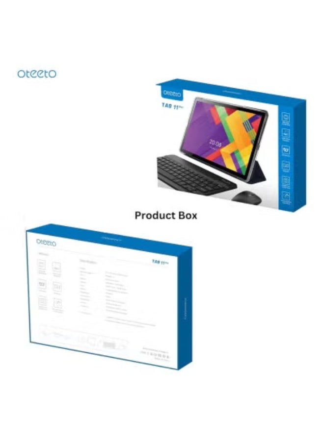 Oteeto TAB 11 Pro 10.1" Android 13 Tablet – 8GB RAM, 512GB ROM | 5G SIM Network | Octa-Core Processor | 6000mAh Long-Lasting Battery | 13MP Rear + 8MP Front Camera | Includes Keyboard, Touch Pen & Wireless Mouse | High-Performance Tablet for Work, Study, Entertainment & Gaming – Blue - Image 2