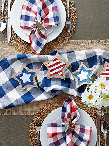 DII Buffalo Check Collection, Classic Farmhouse Table Runner, 14x108, Navy & Cream - Image 4