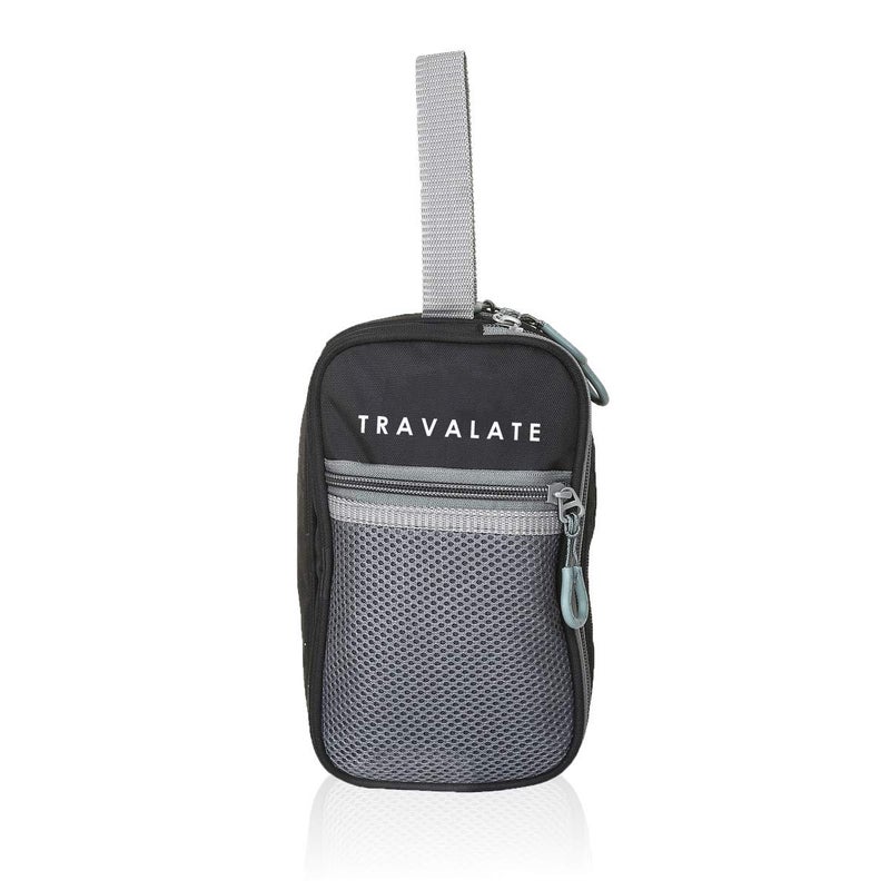 TRAVALATE ® Polyester Cosmetic Makeup Pouch with Multi Pockets, Shaving Kit Toiletry Bag, Waterproof Travel Toiletry Kit for Women and Men – Black - Image 1