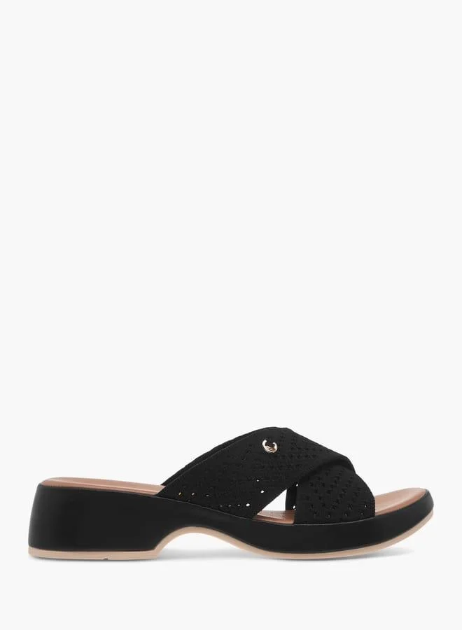 لو كونفورت صنادل نسائية سهلة الارتداء بنقوش