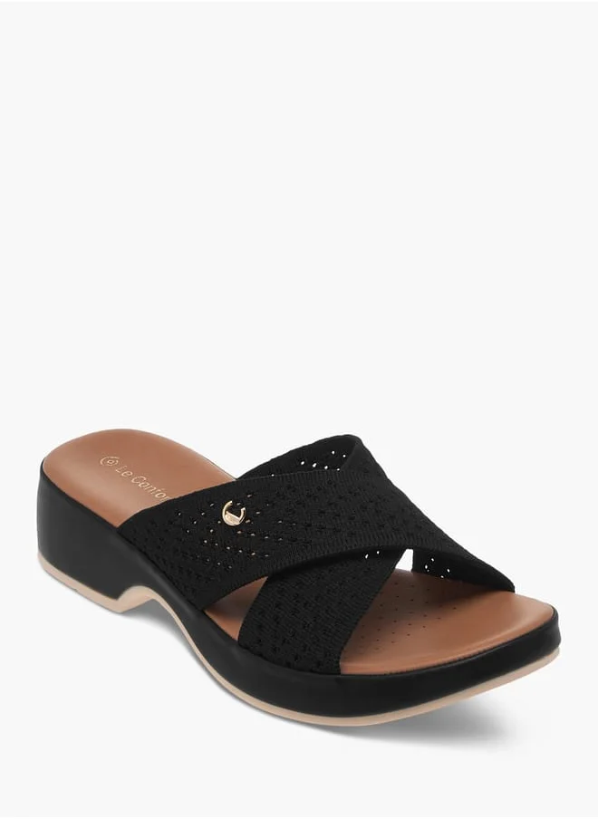 لو كونفورت Women Textured Slip-On Sandals