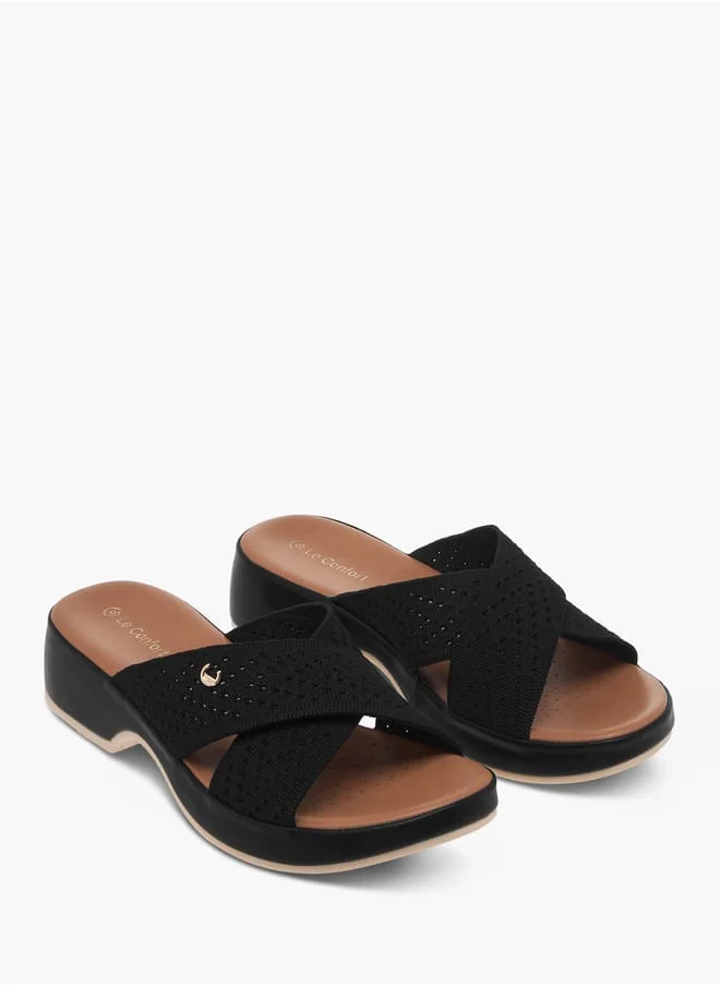 Le Confort Women Textured Slip-On Sandals