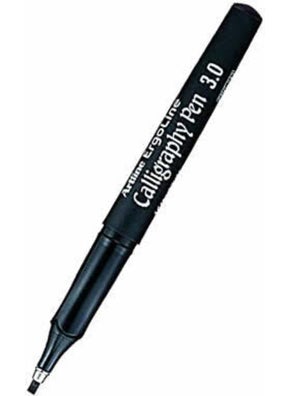 Artline 3.0 mm Black Calligraphy Pen 3 Pieces 