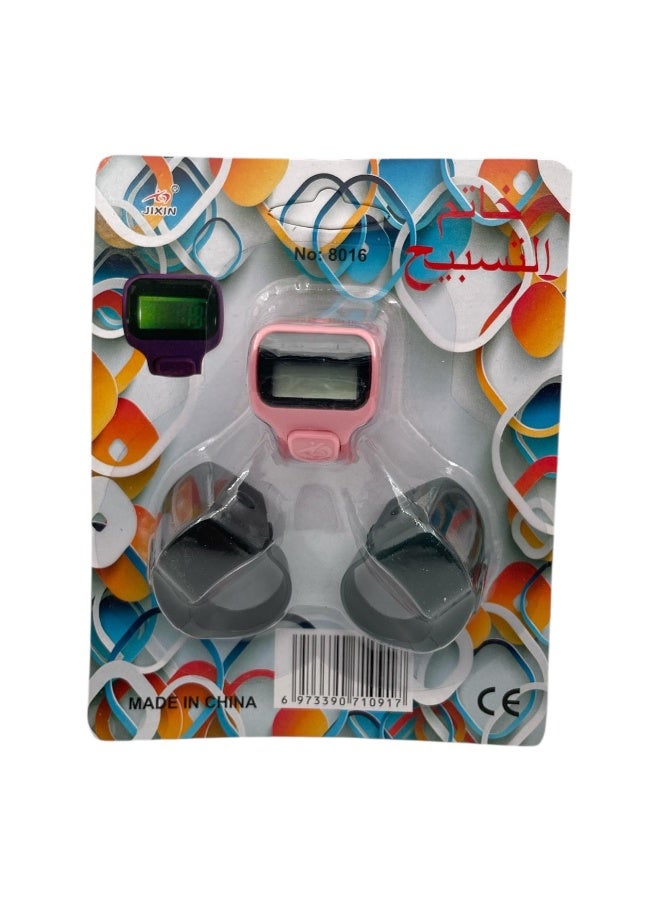 Digital Electronic Finger Counter Set, 3 Pieces, Multi-Color LED - Image 1