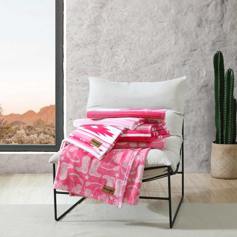 Wrangler - Blanket, Super Soft Plush Fleece Bedding, Yellowstone Inspired Throw Blanket for Couch or Bed (Coyote Sands Pink, 50" x 60") - Image 5