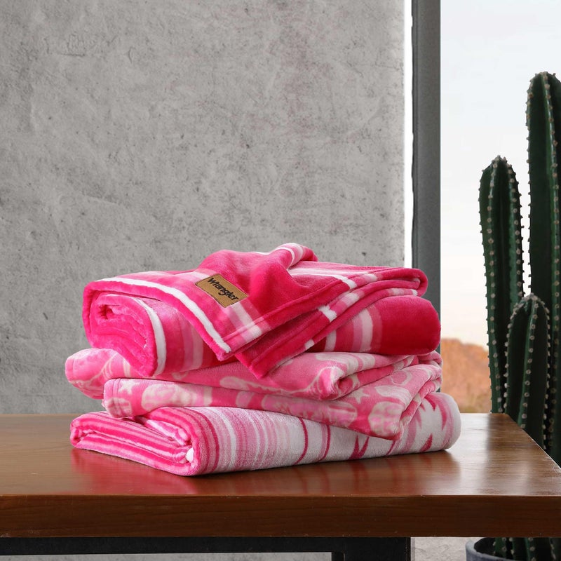 Wrangler - Blanket, Super Soft Plush Fleece Bedding, Yellowstone Inspired Throw Blanket for Couch or Bed (Coyote Sands Pink, 50" x 60") - Image 3