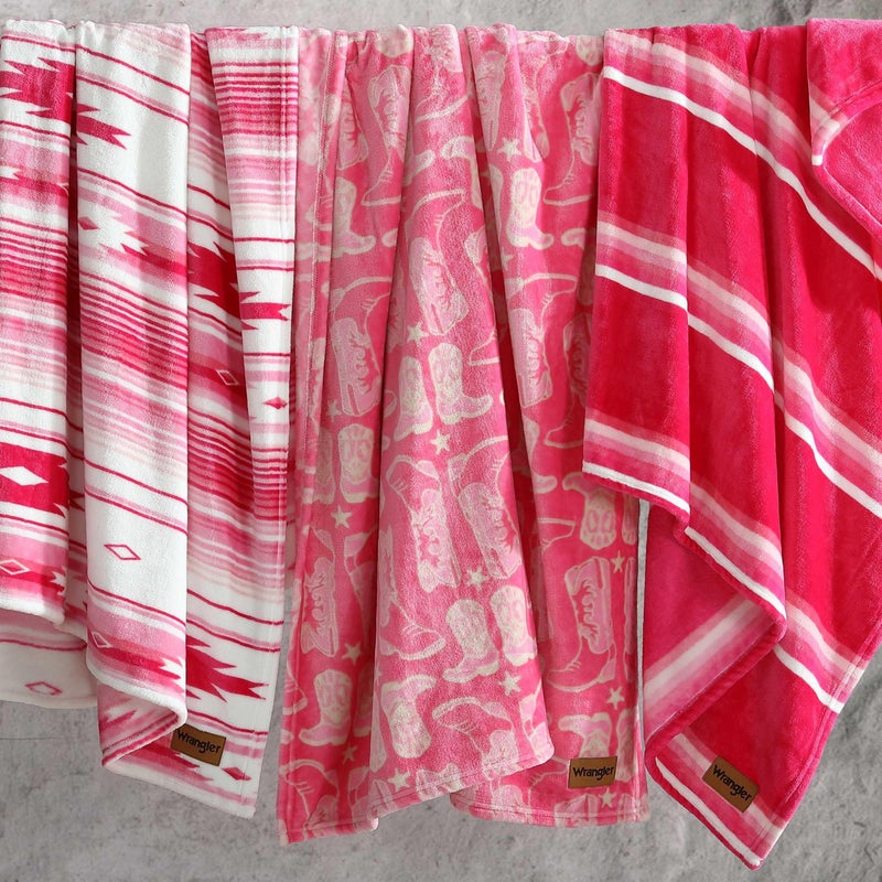 Wrangler - Blanket, Super Soft Plush Fleece Bedding, Yellowstone Inspired Throw Blanket for Couch or Bed (Coyote Sands Pink, 50" x 60") - Image 4