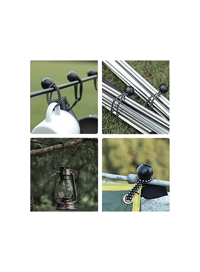 The Bros The Bros Ball Bungee Cords, 30 Pcs Tie Down Cords Elastic String UV Resistant Rope, Canopy Tarp Tie Down Bungee Balls, for Camping, Shelter,Cargo,Tent Poles UV Resistant - Image 4