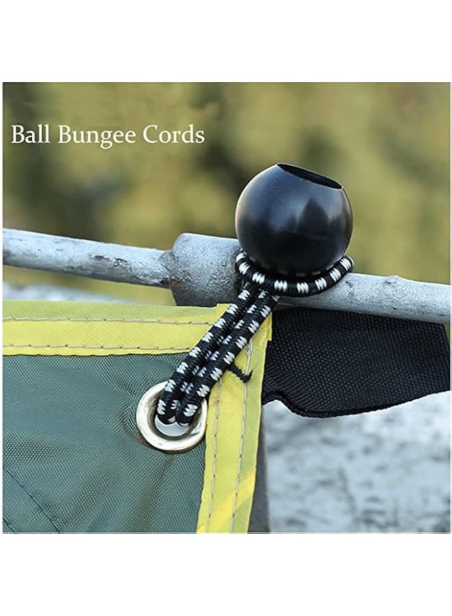 The Bros The Bros Ball Bungee Cords, 30 Pcs Tie Down Cords Elastic String UV Resistant Rope, Canopy Tarp Tie Down Bungee Balls, for Camping, Shelter,Cargo,Tent Poles UV Resistant - Image 2