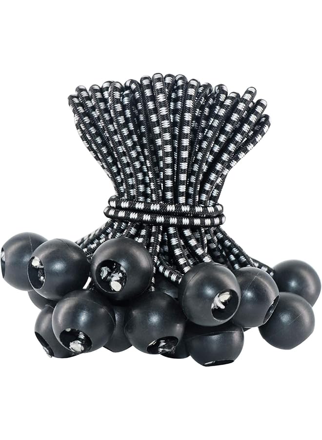 The Bros The Bros Ball Bungee Cords, 30 Pcs Tie Down Cords Elastic String UV Resistant Rope, Canopy Tarp Tie Down Bungee Balls, for Camping, Shelter,Cargo,Tent Poles UV Resistant - Image 1