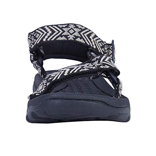 Colgo Men's Sport Sandals Comfort Classic Athletic Hiking Sandals with Arch Support Outdoor Wading Beach Water Shoes (9 M US, Black/Pattern) - Image 4
