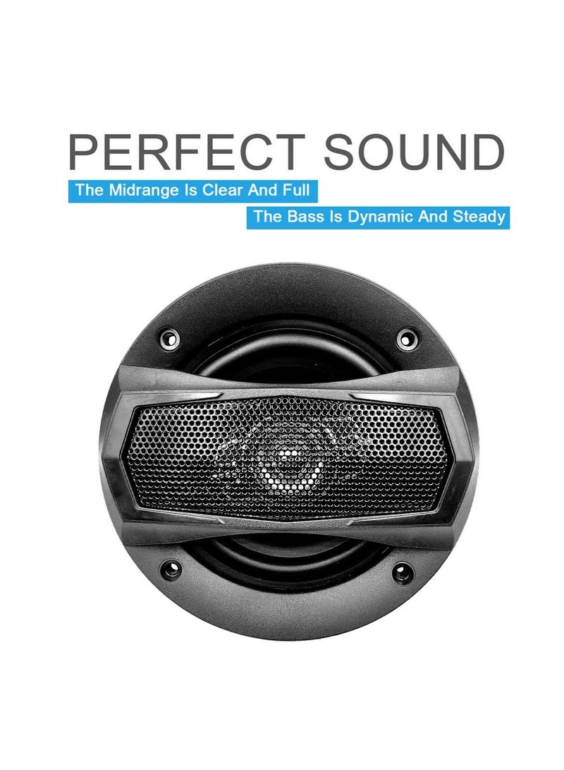 100Miles 4 Inch 3 Way Coaxial Car Speaker Pair 200W Max Flush Mount Auto Door Speakers High Performance Full Range Stereo Audio System Universal Vehicle Loudspeaker Clear Sound Deep Bass Midrange Tweeter 100mm Round Speaker Set - Image 4