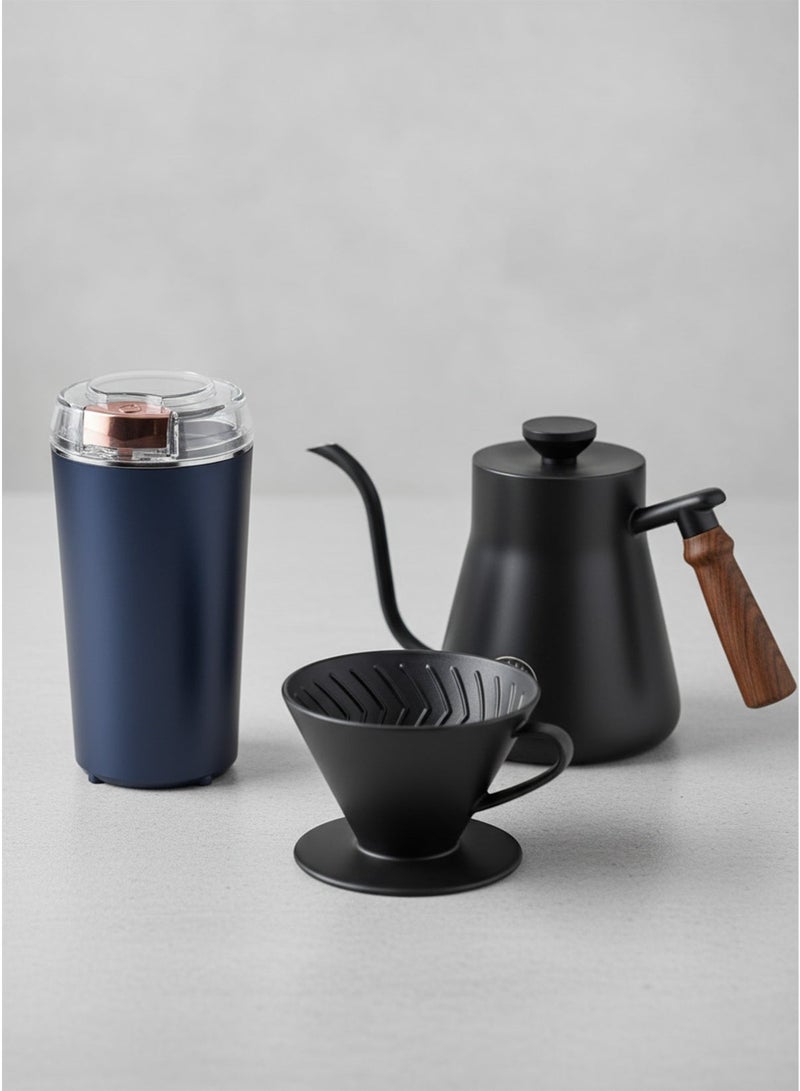 Premium Travel Coffee Brewing Set – Complete Kit with Grinder, Kettle, Filters & More in Protective Bag - Image 1