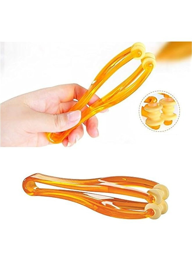 Generic Set of 2 Finger Roller Massagers and 5 Acupressure Rings for Hand Massage and Blood Circulation. Handheld Stress Relief Tools for Joint Massage.  - Image 1