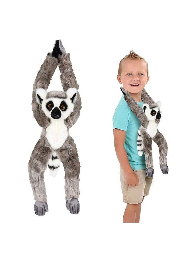 ArtCreativity Hanging Ring Tailed Lemur Plush Toy 17.5 Inch Stuffed Ring Tailed Lemur With Realistic Design Soft And Huggable Cute Nursery Decor Best Birthday Gift For Boys And Girls  - Image 1
