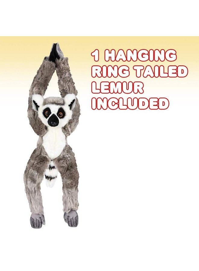 ArtCreativity Hanging Ring Tailed Lemur Plush Toy 17.5 Inch Stuffed Ring Tailed Lemur With Realistic Design Soft And Huggable Cute Nursery Decor Best Birthday Gift For Boys And Girls  - Image 3
