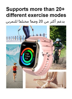 WAPIK Korean Brand P5S Smart Watch,Business Smartwatch,Waterproof Fitness Watch, Bluetooth Calling,Smart watch for Men, Zinc Alloy Vacuum Plating, Heart Rate Monitoring,Smart watch for women Gold dial + pink strap  - Image 5