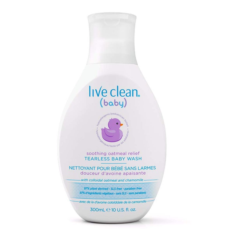 Live Clean Baby Soothing Oatmeal Relief Tearless Wash 10 oz