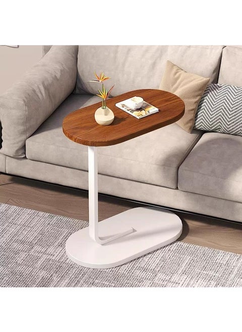 C Shaped Side Table Small Side Table Coffee Table End Table Under Sofa Living Room Table Snack Laptop Holder Stable Metal Frame For Bedroom Office Sofa Bed Side Table Easy To Assemble