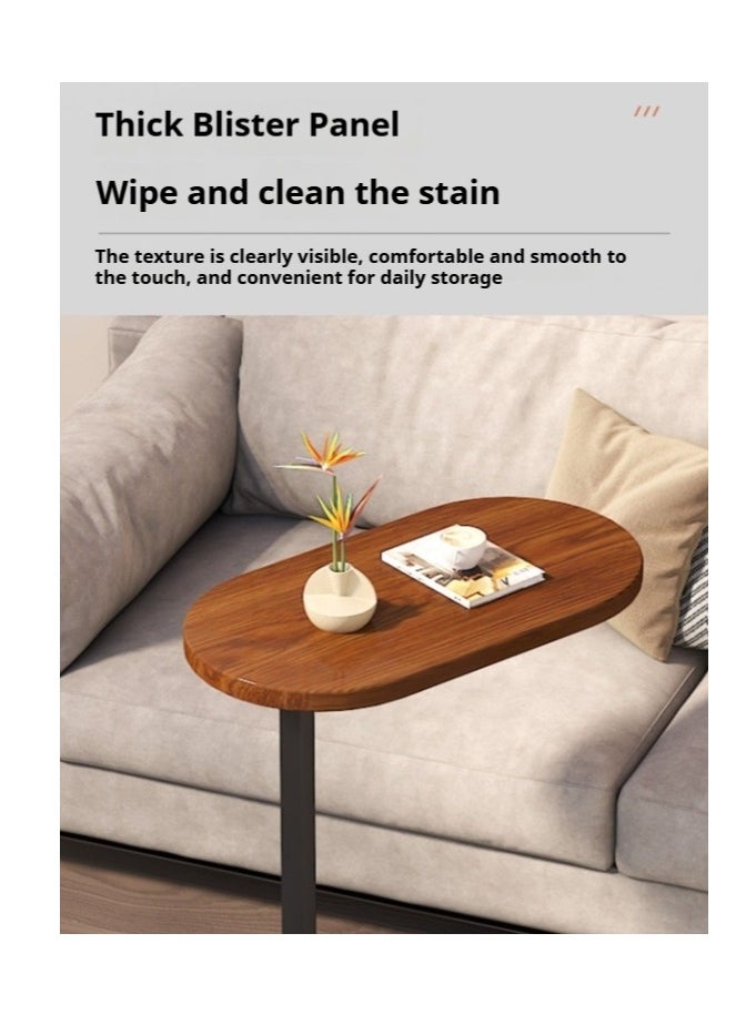 C Shaped Side Table Small Side Table Coffee Table End Table Under Sofa Living Room Table Snack Laptop Holder Stable Metal Frame For Bedroom Office Sofa Bed Side Table Easy To Assemble