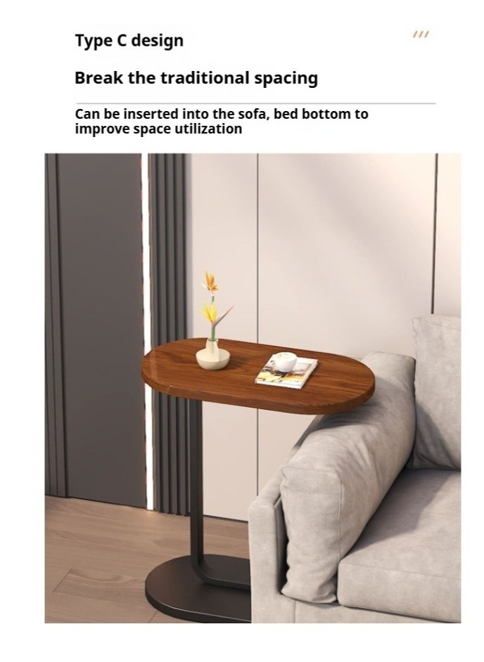C Shaped Side Table Small Side Table Coffee Table End Table Under Sofa Living Room Table Snack Laptop Holder Stable Metal Frame For Bedroom Office Sofa Bed Side Table Easy To Assemble