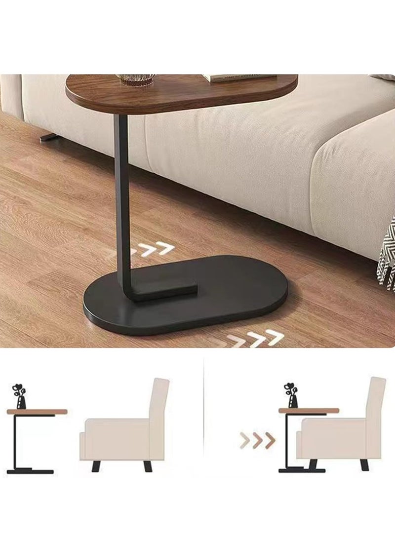 C Shaped Side Table Small Side Table Coffee Table End Table Under Sofa Living Room Table Snack Laptop Holder Stable Metal Frame For Bedroom Office Sofa Bed Side Table Easy To Assemble
