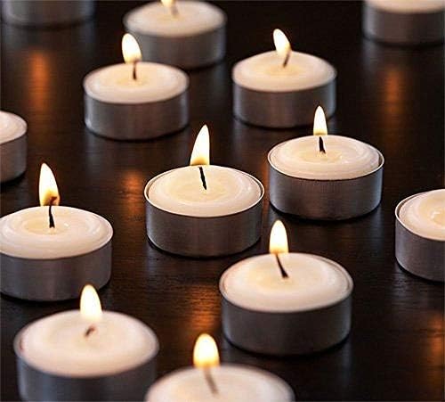 Quace Wax Tealight Candles Set of 50 (White Unscented) - Image 4