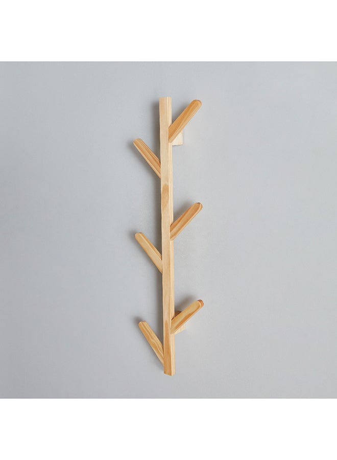 Home Box Natura Wooden 6-Peg Wall Mounted Tree Rack 22 x 78 x 7 cm - Image 2