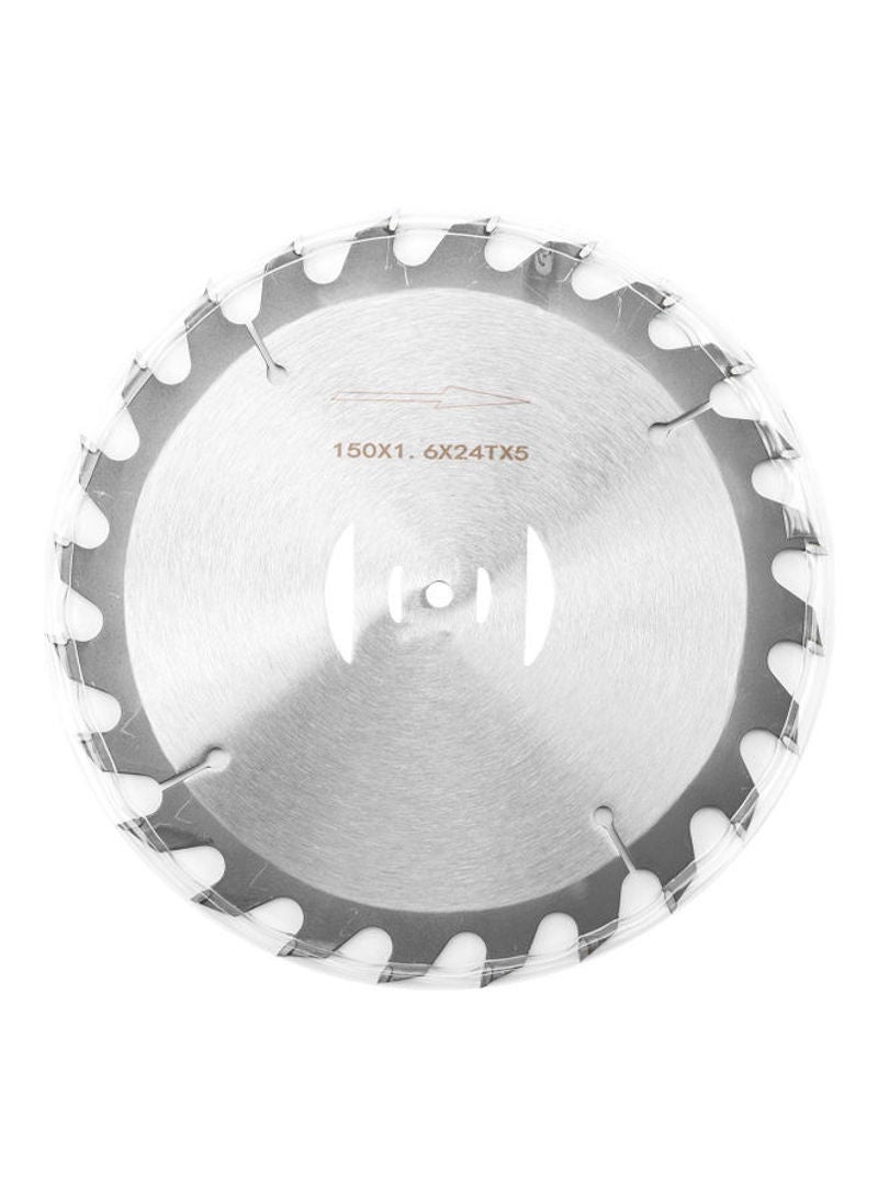 NIBEMINENT 6 Inch 150 mm 24 Teeth Lawn Mower Circular Metal Round Saw Blade Cutter Electric Weeder Accessory Silver 16cm - Image 1
