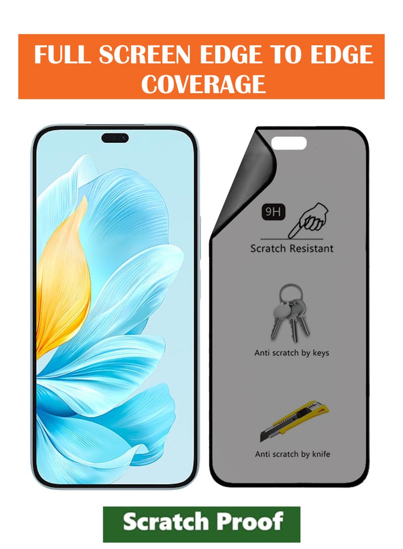 For Honor 200 Lite - Matte Privacy Flexible Ceramic Anti-Spy Privacy Screen Protector - Delicate Touch , Higher Transparency , Easy to Install ,Anti-scratch and Bubble-free Screen Protector - Image 3