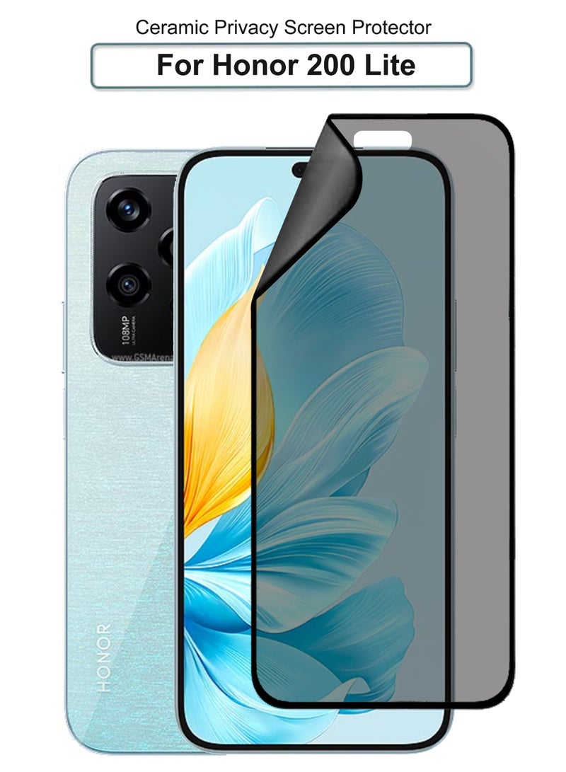 For Honor 200 Lite - Matte Privacy Flexible Ceramic Anti-Spy Privacy Screen Protector - Delicate Touch , Higher Transparency , Easy to Install ,Anti-scratch and Bubble-free Screen Protector - Image 1