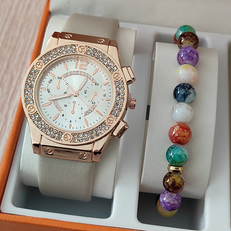 Selling Alloy Bar Stud Surface Women'S Winding Bracelet Watch Multi-Color Face Heel Ribbon Korean Velvet Watch - Image 5