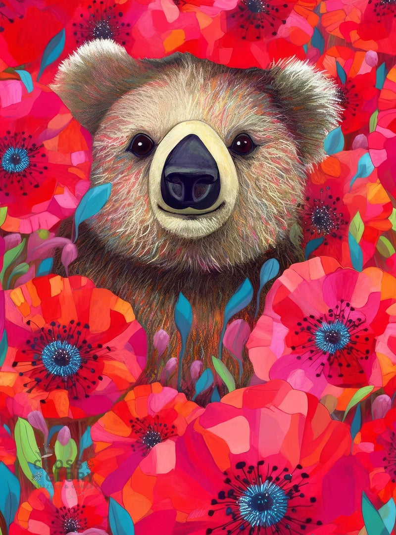 Cross & Glory Cross Glory Vibrant Koalas Poppy Paradise 1000 Piece Jigsaw Puzzle for Adults Modern Art Design 20 x 27 Inches - Image 3