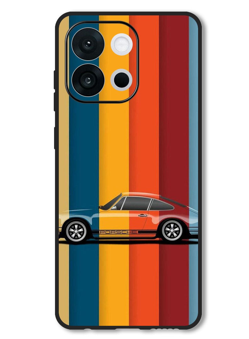 Theodor Case Compatible with OnePlus 13T 6.32 Inch Protection Shockproof Bumper Cover Vintage Porche - Image 1
