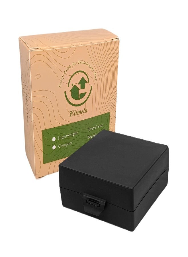 Elimeta Soap Container, Square Bar Soap Holder Fit Dr Squatch Soap, Travel Soap Case (Matt Black) - Image 1