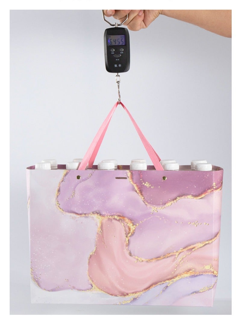 5-piece set of starry night gift bags with handles, oil painting gift paper bag medium small gift bag birthday kraft paper gift bag suitable for gifts, birthdays, Mother's Day, weddings, parties (28X10X20CM) - Image 3