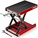 VIVOHOME 1100 LBS Motorcycle Lift Scissor Jack Wide Deck Hoist Stand Height Adjustable Center Stand with Crank Steel Lift for Cruiser Dirt Bike ATV Red - Image 2