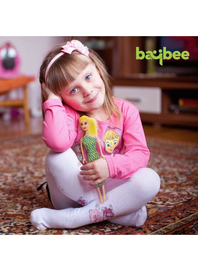 بيبي دمية بايبي فاشون للبنات، مجموعة ألعاب تصفيف الشعر والتلبيس، دمية للبنات مع يدين وأرجل قابلة للطي، دمية للبنات مع ملحقات، مجموعة لعب بيت الدمية للأطفال، هدية رائعة للبنات من سن 3 سنوات فما فوق (ذيل حصان أصفر) - Image 3