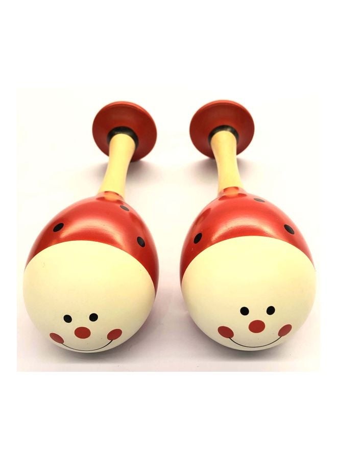 NIBEMINENT 2-Piece Wooden Maraca Set L21726-1 18cm - Image 2