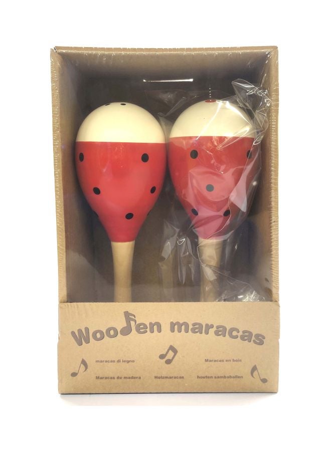 NIBEMINENT 2-Piece Wooden Maraca Set L21726-1 18cm - Image 3