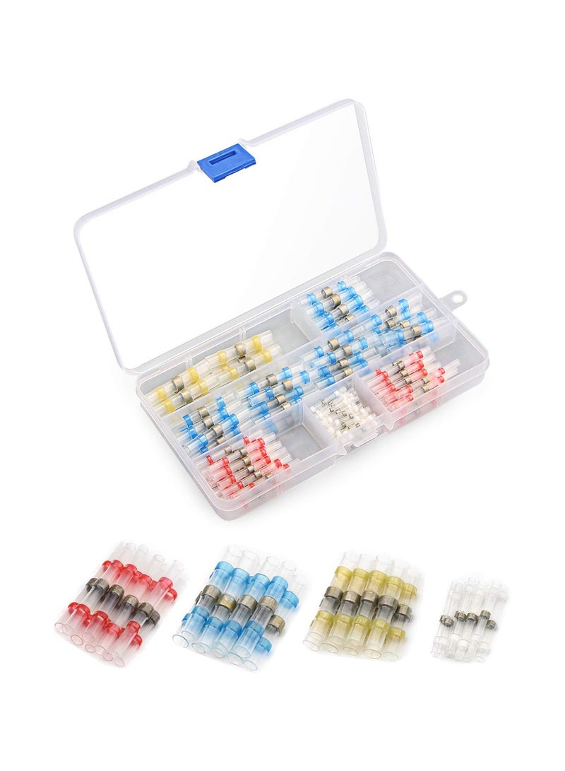 120pcs Solder Stick Seal Wire Connectors, Waterproof Electrical Wire Terminals Sleeves Heat Shrink Insulated Splice for Marine Automotive - Image 1