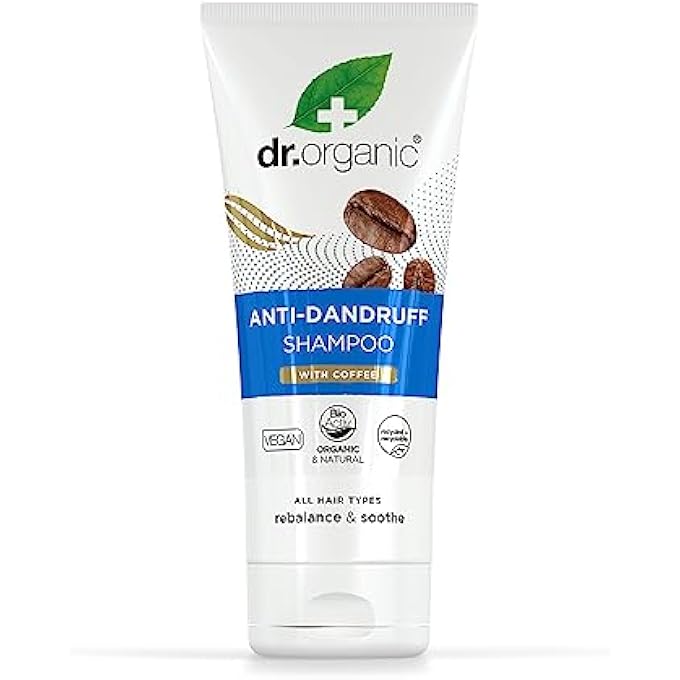 dr.organic DR ORGANIC COFFEE ANTI-DANDRUFF SHAMPOO, HEALTHY SCALP, MENS, WOMENS, NATURAL, VEGAN, CRUELTY-FREE, PARABEN & SLS-FREE, RECYCLED & RECYCLABLE, ORGANIC, 200ML, PACKAGING MAY VARY - Image 3