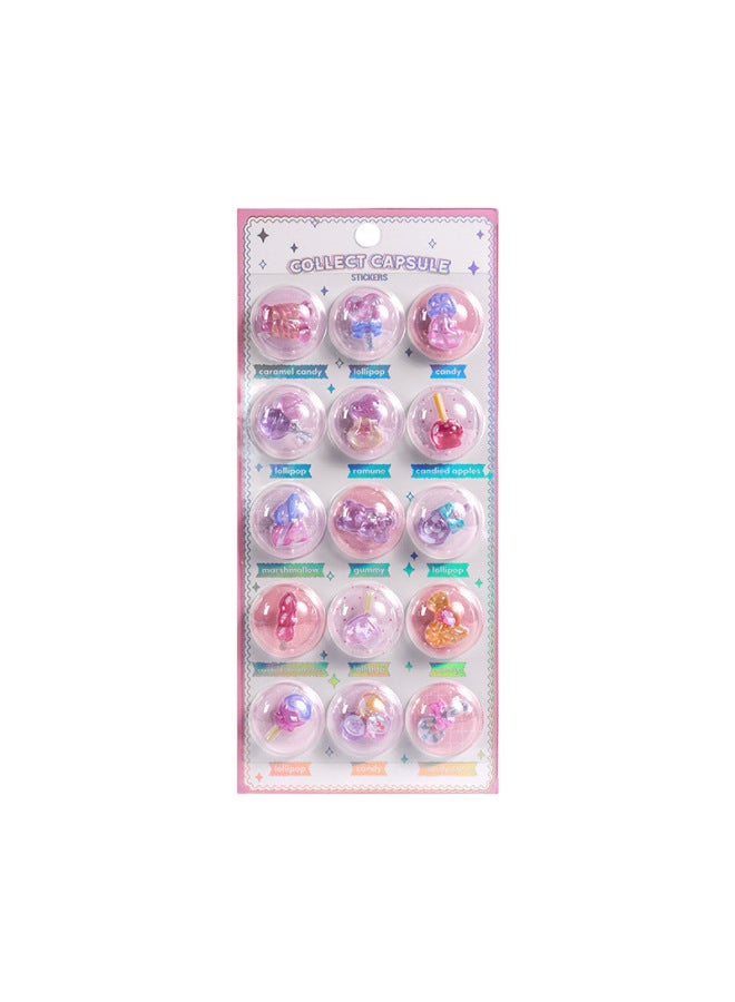 Flash Hot Shimmer Stickers 3d Relief Stickers Solid Children's Cartoon Animal Crystal Phone Case Decorations - Image 1