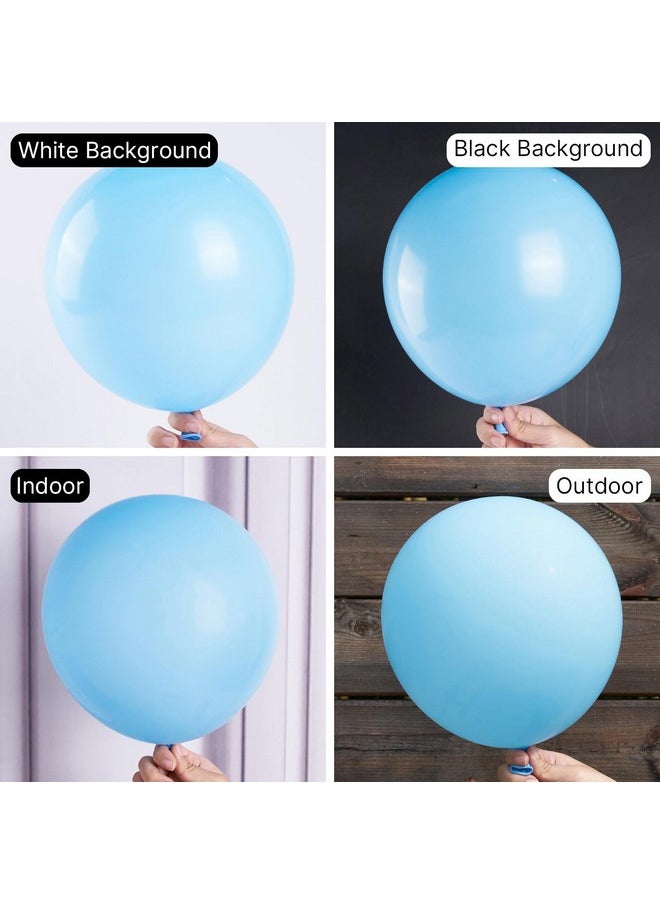 PartyWoo PartyWoo Light Blue Balloons, 140 pcs Matte Blue Balloons Different Sizes Pack of 18 Inch 12 Inch 10 Inch 5 Inch Blue Balloons for Balloon Garland Balloon Arch as Birthday Party Decorations, Blue-Y4  - Image 3